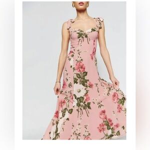 Reformation pink floral dress- size 6